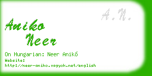 aniko neer business card